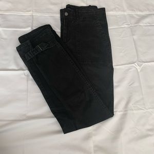 Peruvian Connection Black Cinched Cuff pants